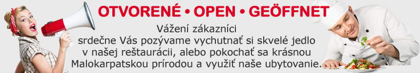 Motel na Vrchu - otvorené